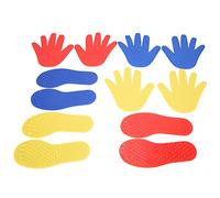 Hands and Feet Play Mat for Kids & Adults, 12-Piece PVC Coordination Game Mat, 3 Pairs Hands + 3 Pairs Feet, Sensory Motor Skill Development Toy for 1+ Year Olds