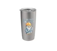 Hands Dirty, Mind Sharp Engineer Humor Dirty Funny Owl Stainless Steel Insulated Tumbler