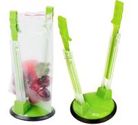 Hands-Free Baggy Rack Clip Food Storage Bag Holder,2 Adjustable Stand Props Open Plastic Food Storage and Freezer Bags for Hands Free, No Mess Pouring of Leftovers,Meal Prep Ingredients/Snacks
