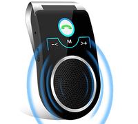 Hands-Free Bluetooth Car Kit Speakerphone with Noise-Cancelling 5.0 Receiver and Siri Assistant for iPhone and iPad - 20Hrs Talk