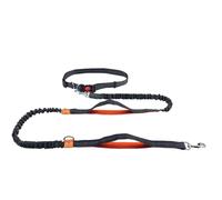 Hands-Free Bungee Dog Leash for Small Dog Running, Reflective Human Leash with Adjustable Waist, 5.4 to 7.9 ft, Shock Absorbing Elastic, Metal Buckle, Non-Slip Handle for Walking and Hiking