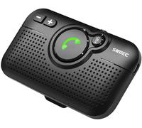Hands Free Car Phone Kit Bluetooth, SUNITEC Bluetooth Speaker for Car, AUTO Power ON, Support Siri Voice Assistant, 3W Speaker Handsfree Calling Kit with Visor Clip