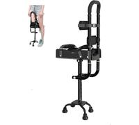 Hands Free Crutch Adjustable Height Single Leg Telescopic Walker Pain Free Knee Crutch Alternative to Crutches and Knee Scooters for Elderly (Right Foot)