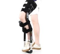 Hands Free Crutch Exoskeleton Walker, Leg Support Device for Broken Bones & Sprains, Adjustable Aluminum Assistive Aid up to 660 Lbs for Safe Mobility Recovery