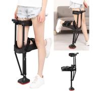 Hands-Free Crutches Single Leg Telescopic Walker Adjustable Height Pain Free Knee Crutch Non-Slip Assistive Device Walking for Below The Knee Non-Weight Bearing Injuries Only