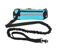 Hands Free Dog Belt for Running Walking Leash with Waist Bag Retractable Elastic Belt Dog Traction Rope for Walking, Hiking, Training, Jogging(Blue)