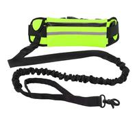 Hands Free Dog Belt with Waist Bag Retractable Elastic Belt Dog Traction Rope for Running Walking Pet Products for Walking, Hiking, Training, Jogging(2.2M Green)