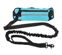 Hands Free Dog Belt with Waist Bag Retractable Elastic Belt Dog Traction Rope for Running Walking Pet Products for Walking, Hiking, Training, Jogging(2.2M Blue)