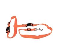 Hands Free Dog Lead 1PC Adjustable Hands Cat Dog Free Running Walking Jogging Pet Lead Leash Waist Belt Chest Strap Gift Traction Rope Pets Supplies(Orange)