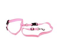 Hands Free Dog Lead 1PC Adjustable Hands Cat Dog Free Running Walking Jogging Pet Lead Leash Waist Belt Chest Strap Gift Traction Rope Pets Supplies(Pink)
