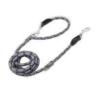 Hands Free Dog Lead Dog Training Double Head Adjustable Belt for Small Medium Large Dog Straps Running Free Hands Rope(Black,S)
