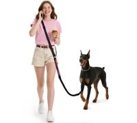 Hands Free Dog Lead for All Shapes - 6.5-9.8ft Dual Adjustable Buckle Cross Body With Padded Handle for 1 or 2 Medium/Large Dogs, 18-110LBS