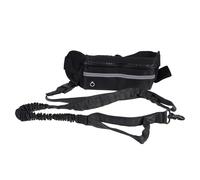 Hands Free Dog Training Leash with Fast Nylon Black | Wear Resistant Nylon Build, Can be Worn as Fanny Pack, One Hand Control for Walking and Running