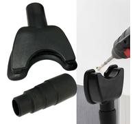 Hands-Free Drill Dust Collector, Electric Drill Vacuum Cleaner Attachment for Removing Debris and Dust, Compatible with Hole Saws and Drilling Kits, Black