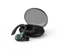 Hands Free Earpiece Single-Ear Bluetooth Headset with Charging Case Wireless Hook Phone Ear Piece IPX5 Waterproof Blue Tooth Over Ear Earphones Lightweight Secure-Fit for Sports Gym Work Driving