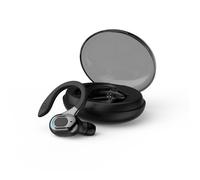 Hands Free Earpiece Single-Ear Bluetooth Headset with Charging Case Wireless Hook Phone Ear Piece IPX5 Waterproof Blue Tooth Over Ear Earphones Lightweight Secure-Fit for Sports Gym Work Driving