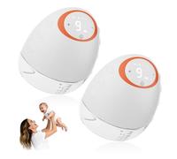 Hands-Free Electric Breast Pump - 2 x 120ml Portable Breast Pumps with 4 Modes & 9 Levels, Rechargeable Breast Pump with LED Display, 20 Minute Auto Shutdown