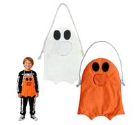 Hands Free Feed The Ghost Halloween Treat Bag, Trick or Treat Pouch (Mix) | Feed The Ghost Design, Reusable Canvas, Front Mouth Opening, for Party Favors, Halloween Costume Accessories