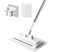 Hands Free Flat Mop, Multi-Purpose Flat Mop, Wet & Dry Floor Cleaning, One Click System with Snap Grip, Zero Touch, for Hardwood Tile Pet Hair (53.1in)