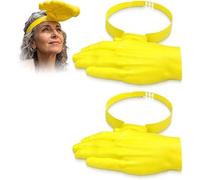 Hands-Free Hand Shade Hat - Instant Sunlight Defense Visor, Adjustable Fun Hand-Shaped Sunlight Hat for Eye Strain & Harsh Light Shield,UV Protection Visor for Outdoor (Yellow 2pcs)