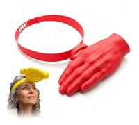 Hands-Free Hand Shade Hat - Instant Sunlight Defense Visor, Adjustable Fun Hand-Shaped Sunlight Hat for Eye Strain & Harsh Light Shield,UV Protection Visor for Outdoor (Red 1 pcs)