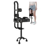 Hands-Free Knee Crutch, Adjustable Height Telescopic Walker, Pain-Free Support for Below Knee Use, Single Leg Mobility Aid, Lightweight Design