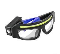 Hands-Free LED Safety Glasses with 800 Lumens COB Headlight 90 Adjustable Motion Sensor USB-C Rechargeable IPX4 Waterproof for Running Cycling Repair