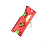 Hands-Free Magnetic Level ABS Body Drop-Proof Red(155mm) | 105mm compact size, high-definition scale, clear readings, lightweight ABS body, red finish
