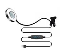 Hands-Free Magnifier Desk Lamp with 3 Light Modes Clamp Base for Reading Magnifiers LED Desk Light