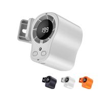 Hands-Free Personal Cooling Fan with LED Display, 360° Rotation Car Clip on Air Conditioner Fan with LED Display, Portable Mini USB Rechargeable Personal Cooling Fans for Cars, Work, Camping (white)