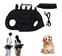 Hands Free Shoulder Yorkie Carrier, Dog Full Body Lift Harness for Small Dogs, Adjustable Breathable Vest Straps With Front Leg Support, for Walking Travel (Black,M)
