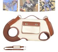 Hands Free Shoulder Yorkie Carrier,Yorkies Gram Carrier with Small Puppy Treat Bag/Adjustable Leash Vest Straps,Dog Lift Harness for Small Dogs Cats Can Carried Shoulder or Hand Backpack (A, XS)