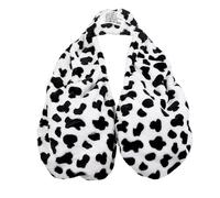 Hands-Free Shower Towel Bra for Women - Adjustable, Quick-Dry Coral Fleece, Double-Side Hanging Neck Design Cow XL
