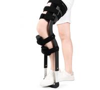 Hands-Free Single Leg Walker, Adjustable Walking Support, 660lb Capacity | Portable aluminium walking aid for lower leg fractures and sprained ankles, suitable for users 150-190cm tall.