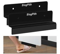 Hands Free Trash Cabinet Opener, Cabinet Foot Pull For Trash Drawer, Stainless Steel Cabinet Foot Pull, Easy To Install And Use, Full-Coverage Cabinet Drawers Suitable For The Kitchen-2 Pack (Black)