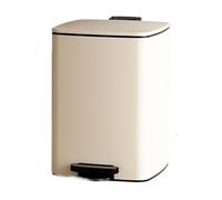 Hands-Free Trash Can, Heavy-Duty Stainless Steel Pedal Bin with Soft-Close Lid & Inner Bucket for Kitchen, Bathroom, Living Room - Stylish Waste Bin
