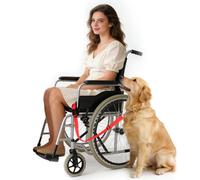 Hands-Free Wheelchair Dog Leash Adjustable Short Leash for Wheelchair Users Securely Clips to Wrist or Chair Padded Handle for Small, Medium, Large Dogs