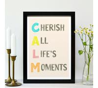 Hands & Hearts CALM print - White frame