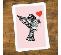 Hands & Hearts Hedge Sparrow feathered friends print - No frame