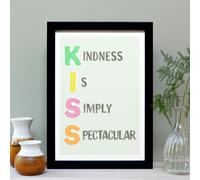 Hands & Hearts KISS print - White frame
