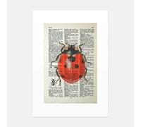 Hands & Hearts Ladybird vintage book page art print - No frame