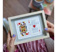 Hands & Hearts My queen of hearts playing card print - Black