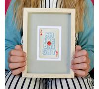 Hands & Hearts Shine bright playing card print - Black