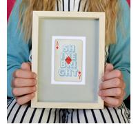 Hands & Hearts Shine bright playing card print - Light Birch