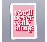 Hands & Hearts You'll never walk alone positivity art print - Unframed