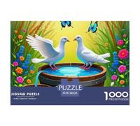 Hands Holding Dove with Cross Background Firm Interlocking Design Great Gift Choice for Puzzle Lovers, Friends And Family on Any Occasion 38x26cm/1000pcs