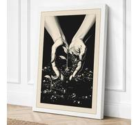 Hands Holding Light Canvas Wall Art Print 18x12 Inch (46 x 30 cm)