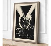Hands Holding Light Canvas Wall Art Print 30x20 Inch (76 x 51 cm)