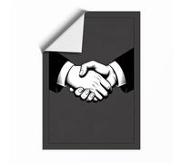 Hands in Agreement Minimalist Unframed Wall Art Print A3 (42×29.7cm), Wall Decor for Living Room, Bedroom, Office & Home, Art Gift