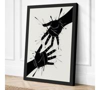 Hands in Motion Graphic Canvas Wall Art Print 30x20 Inch (76 x 51 cm)
